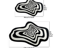 Carpet Irregular Para Sala De Estar Y Dormitorio Decoración Moderna Alfombra Negra Y Blanca Máquina Lavable Estilo Clásico - details 16