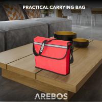 AREBOS Caminador Andador Plegable de Aluminio con Ruedas Ligero con Frenos 136kg Rojo - details 12