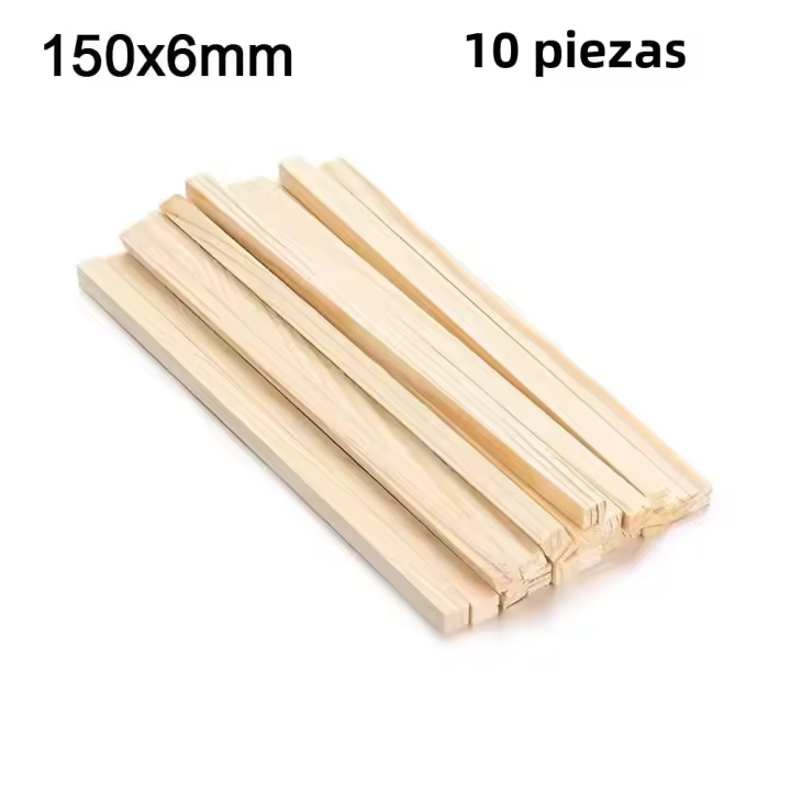 10/30pcs De 150mm De Altura Varillas Cuadradas De Pino Madera Premium Duradera Para Manualidades DIY Modelado Y Trabajos De Madera - 1