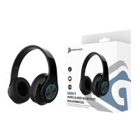 Auriculares inalámbricos Bluetooth 5.0 con micrófono Incorporado | Cascos Plegables estéreo Hi-Fi | para Escuchar música y Hacer Llamadas | Luces led de Colores | Color Negro | Marca RevolutionLine - details 0