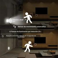 6 Luces LED Nocturna con sensor de movimiento recargable por USB para armarario, Cocina, Escaleras, Luces inalmstricas para muebles y cuadros. - details 0