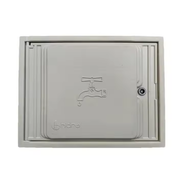 SUINGA Puerta para contador fabricada en polipropileno gris de alta resistencia.Montada sobre marco para la pared, 35x45cm - 1