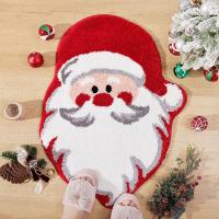VIKAMA1PC Alfombra De Navidad De Peluche Sintético Para Dormitorio Estilo De Dibujos Animados Fácil De Limpiar Tapete Para Mesa De Noche Decoración Del Hogar Antideslizante Resistente Al Desvanecimiento - details 7