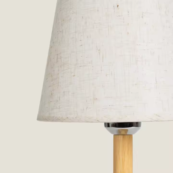 Ledkia Lámpara de Mesa LED Pórtatil Madera con Batería USB Recargable Rowy Natural - 1