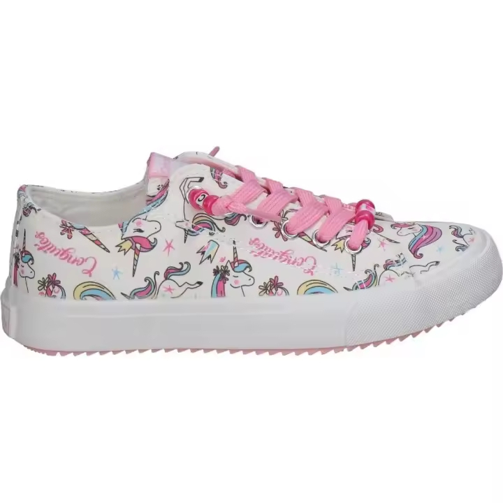 CONGUITOS | Zapatillas Bajas Conguitos para Niña – Deportivas en Color Blanco con Detalles de Dibujos de Unicornios – Sneakers con Cordones – Polipiel – Cómodas – Modelo COSH284066 - 1