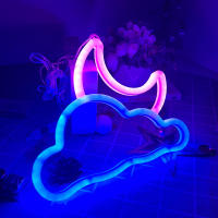 Lámpara LED De Neón De Luna Y Nube Para Decoración De Habitación Infantil Sala De Estar Bodas Fiestas Bar Navidad Casa - details 4