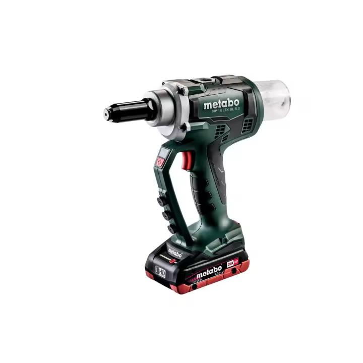 Metabo NP 18 LTX BL 5.0 Pistola de remache ciego de batería/18V 2x LiHD; Cargador ASC 55; metaBOX 145 L - 1