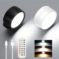 Lámpara De Pared LED Recargable Con Control Táctil Y Remoto IR Rotación 360° Luz Nocturna Portátil Para Lado Del Cama Dormitorio Lectura - details 0