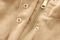 Chaqueta Casual Para Mujer ZBZA Marrón Vintage Con Pochetes Y Cuello En V Simple Breasted De Manga Larga Outerwear Slim Para Primavera Y Otoño - details 25
