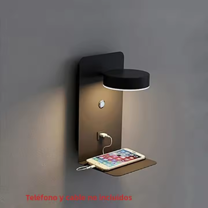Lámpara De Pared LED Para Interior Con Cargador USB Y Interruptor Para Dormitorio Luz De Lectura Al Borde Del Cama Decoración Para Sala De Estar - 1