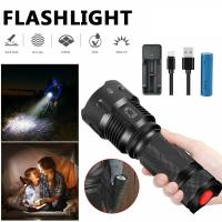 50 linterno de Luz Fuerte linterno recargable de largo recorrido para el hogar al Aire Libre Zoom reflector Luz de Pesca - details 0
