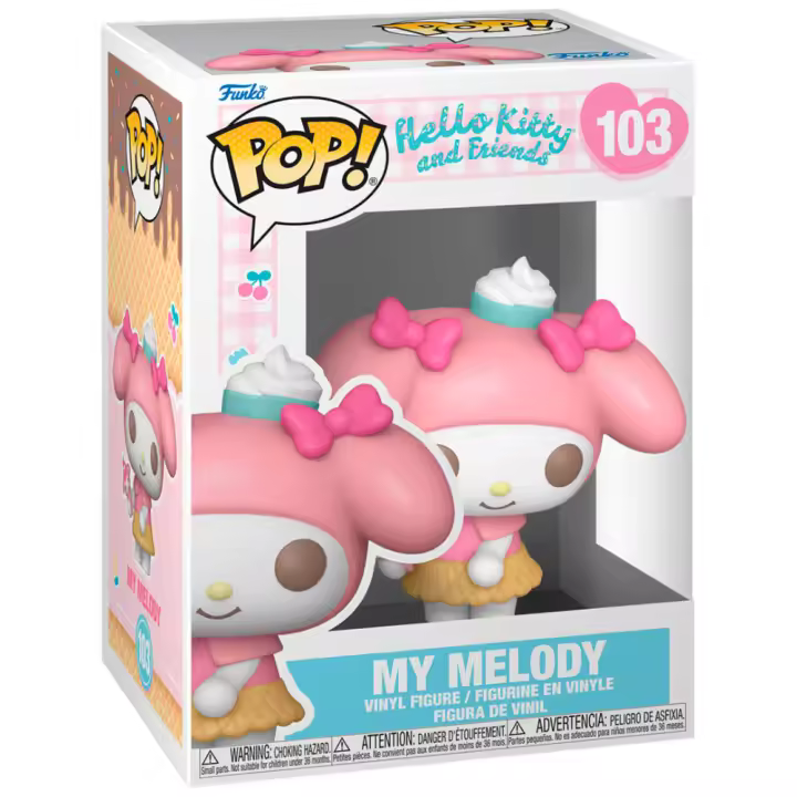 Funko Pop! Sanrio: Hello Kitty - My Melody - (IC) - Figura de Vinilo Coleccionable - Idea de Regalo - Mercancia Oficial - Juguetes para Niños y Adultos - Cartoons Fans - Muñeco para Coleccionistas - MR POPYE - 1