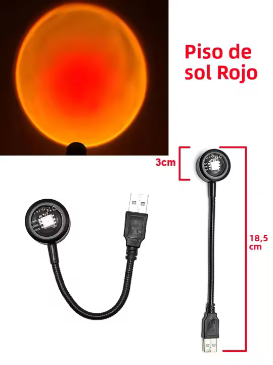 Lámpara De Noche LED USB Proyector De Puesta De Sol Para Decoración De Fiesta Dormitorio Sala De Estar Luz Neón Atmosfera - 1