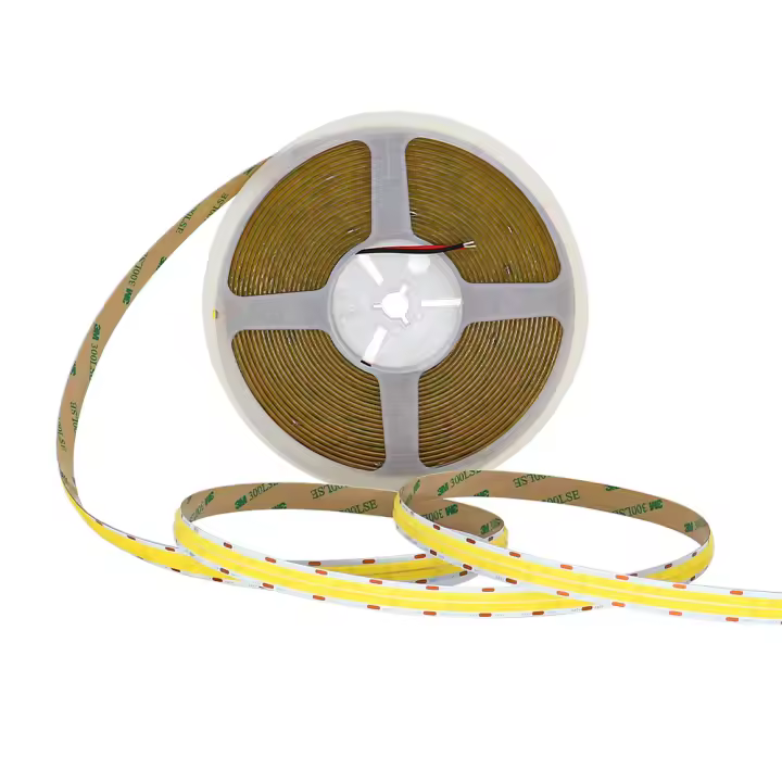 Tira De LED COB Super Brillante 600LEDs/m 12mm Ancho DC 24V 3000K 4000K 6000K Para Decoración De Casa FOB Luz De Tira 10m 20m - 1