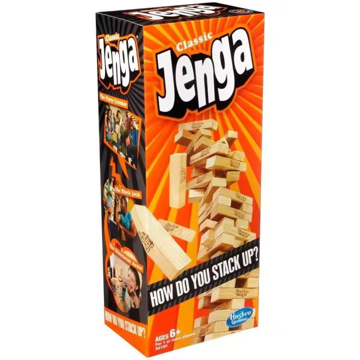Hasbro Jenga Juego de Habilidad Clásico de Madera para Toda la Familia - 1