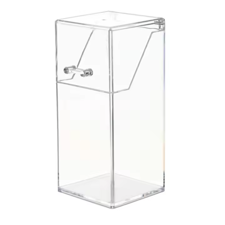 Organizador De Maquillaje Transparente De Acrílico Porta Pinceles Y Labiales Reutilizable Contenedor De Escritorio Caja De Almacenamiento Para Cosméticos - 1