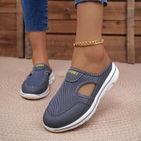 Zapatillas Casuales Para Mujer 2024 Talla Grande Transpirables Con Suela Gruesa Y Mesh Pantuflas Moda Zapatos Unisex - details 5