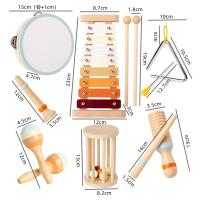 Juego De Instrumentos Musicales De Madera Para Bebés Montessori Conjunto De Percusión Con Xilofón Educativo Para Niños En Preescolar Regalos - details 7