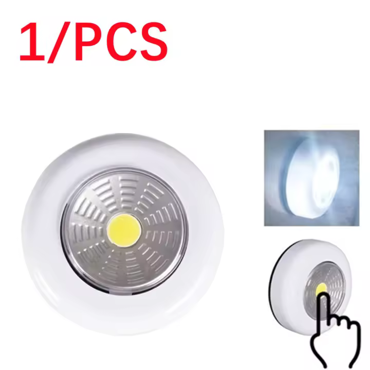Luz Nocturna LED COB Táctil Para Gabinete 1/2/3/5 LEDs Luz De Pared Inalámbrica Para Armario Y Cajón Para Dormitorio Y Cocina - 1