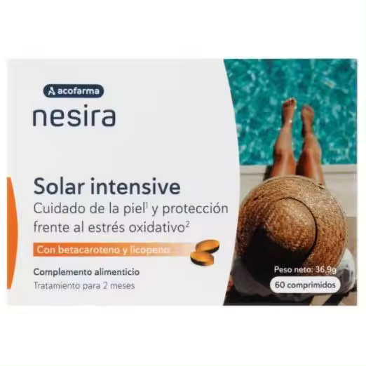 Nesira Solar Intensive 60 comprimidos para el Cuidado de la Piel protección solar y nutrición cutánea, Acofarma - 1