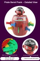 Juego De Diversión Y Broma Pirata Saltarín Con Espada Pop up Juguetes Interactivos Para La Familia Juego De Fiesta Para Niños - details 3