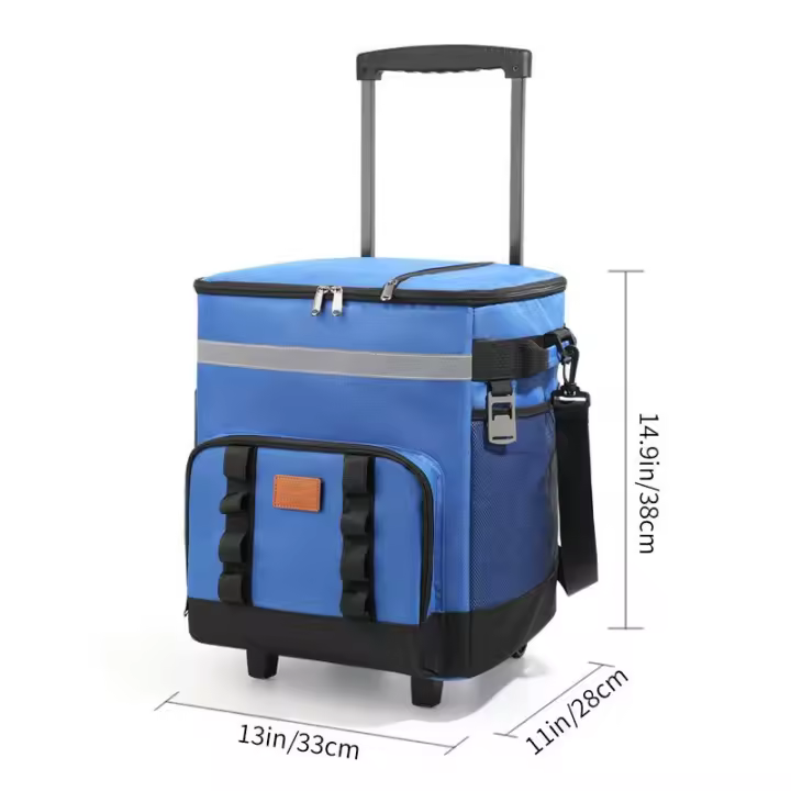 MOV-Bolsa de hielo con carrito de nuevo estilo, bolsa de picnic para exteriores, refrigerador para automóvil, bolsa de aislamiento para remolcador de gran capacidad, caja de aislamiento - 1