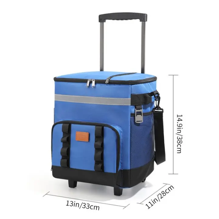 MOV-Bolsa de hielo con carrito de nuevo estilo, bolsa de picnic para exteriores, refrigerador para automóvil, bolsa de aislamiento para remolcador de gran capacidad, caja de aislamiento - 1