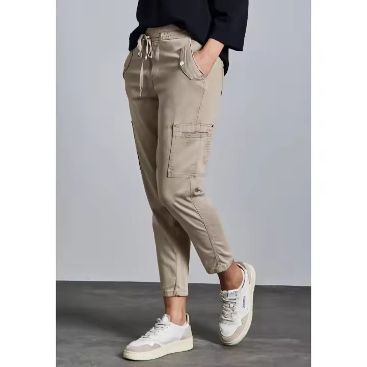 Street One Mod. PS378679 L28 - Pantalón cargo, cintura elástica con cordón para mujer - 1
