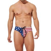 Bikini Briefs De Natación Para Hombre Estilo American Flag Print Sexy Shorts De Playa Traje De Baño Con Patrón De Estándares - details 5