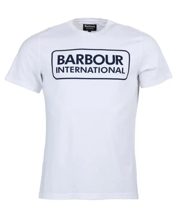 Barbour International Essential Large Logo T-Shirt White - 1