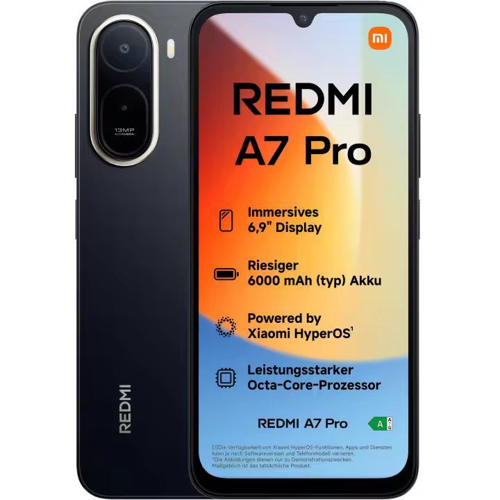Xiaomi Redmi A7 Pro 4GB+128GB, 4GB+64GB Móvil Libre, Pantalla 6.9" 120Hz, Batería 6000mAh, Cámara 13MP AI, NFC, Android 16, IP52 - 1