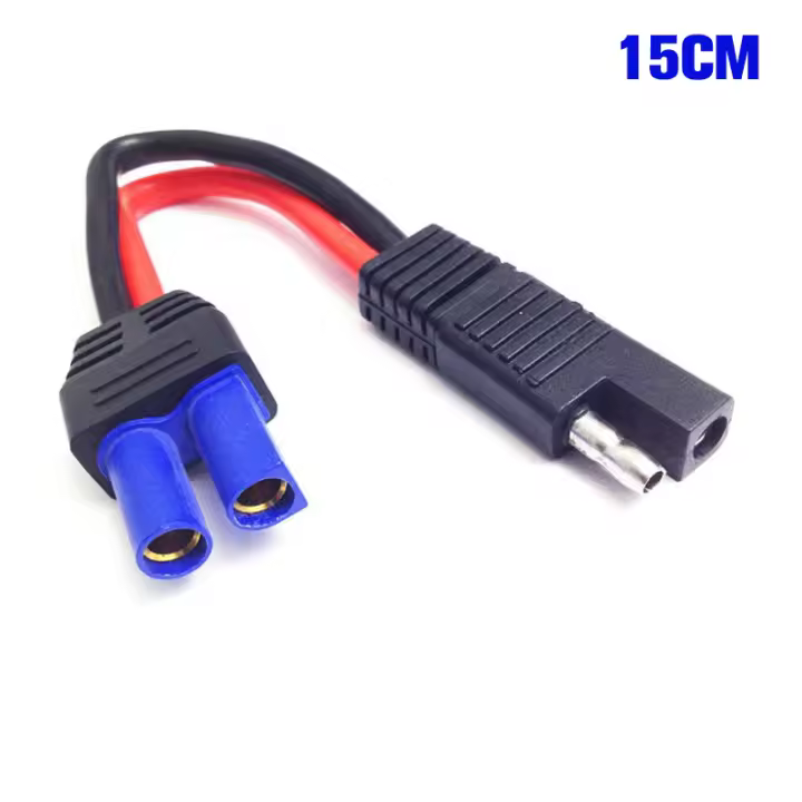 Cable De Solar De Cobre Grueso Adaptador SAE Hembra a EC5 Femenino Cable De Poder Para Batería Compatible Con SAE Plug - 1