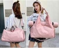 Bolsa de viaje, Bolsa de entrenamiento, Bolsa Deportiva con soporte para Esterilla de yoga, Bolsa de Lona con compartimiento de Zapatos, Bolsa de fin de semanacon bolsos para almacenamiento en seco y Húmedo (multicolor) - details 6