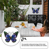 Arte De Mariposa Metálico Para Pared Decoración Colgante De Hierro Para Jardín Ornamento De Arte De Mariposa De Hierro - details 1