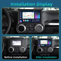 Podofo Radio de coche Android 2 Din para Jeep Wrangler 2015 2016 2017 Carplay 8+128GB AI Voice WIFI+4G DSP GPS Navegación Multimedia Reproductor de Video - details 1