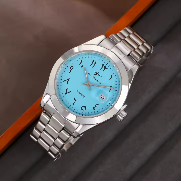 Reloj De Pulsera De Cuarzo Para Hombre 2024 Reloj De Moda De Negocios Casual De Acero Inoxidable Plateado Clásico De Alta Calidad Con Marcadores Arábigos Y Calendario Completo - 1