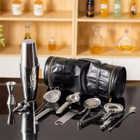 Kit Profesional De Bartender En Bolsa Portátil Con Herramientas De Cócteles Y Vino De Acero Inoxidable Resistente Y Duradero - details 10