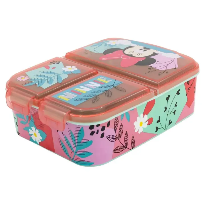 SANDWICHERA con Compartimentos |fiambrera infantil | Varias LICENCIAS Disponibles (Disney, Frozen, LOL, Patrulla Canina, minnie mouse,princesas,stitch,peppa pig,bluey,pokemon ,micky,Batman..) - 1