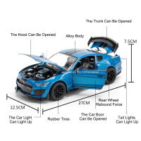 Coche De Deportes De Aleación De Metal Mustang Shelby GT500 1/18 Tamaño Grande Con Puertas Abiertas Para Niños Juguetes Y Regalos Vehículos De Metal - details 1