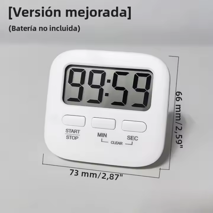  Temporizador De Cocina Digital Leeseph Con Imán Fuerte Para Cocina Repostería Deportes Juegos Oficina No Incluye Batería - 1