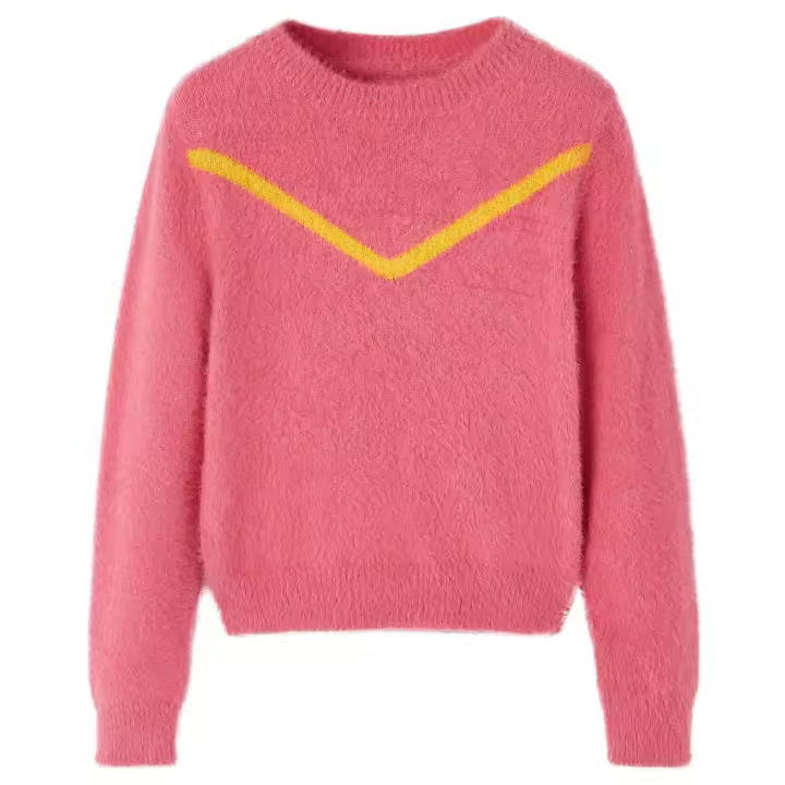 Jersey de punto infantil rosa 92 - 1
