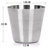 20pcs Copas De Vino De Acero Inoxidable De 30ml Para Camping Al Aire Libre Taza De Café Y Té De Metal Resistente Color Plateado - details 2