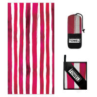 Toalla de playa a rayas con protección solar, toalla de playa de microfibra estampada para acampar, toalla de baño de secado rápido para nadar, toalla absorbente - details 11
