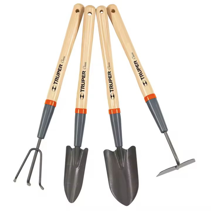 Orework Kit Herramientas Jardinería 4 Piezas 38cm Mangos Ergonómicos Acero Carbono - 1