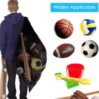 Bolsa Deportiva De Malla Grande Con Correa Y Cordón Para Almacenar Equipamiento De Baloncesto Voleibol Béisbol Y Natación - details 3