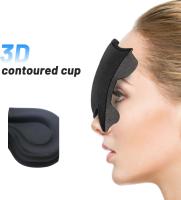 Máscara para dormir con forma de Ojo para Mujeres, LA es una Máscara para dormir con extensiones 3D, Antifaz para dormir de viaje con Correa ajustable (negro-3D) - details 5