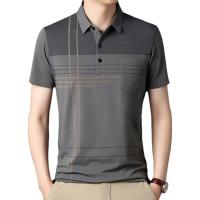 Camiseta Polo Para Hombre Con Estampado De Punto Nuevo Casual Manga Corta Ligera Transpirable Estilo Coreano Top Para Verano - details 3
