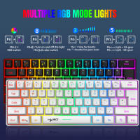 L500 Wired/Wireless Gaming Keyboard 61 Keys With Dynamic RGB Backlight For PC Laptop Gamer - details 4