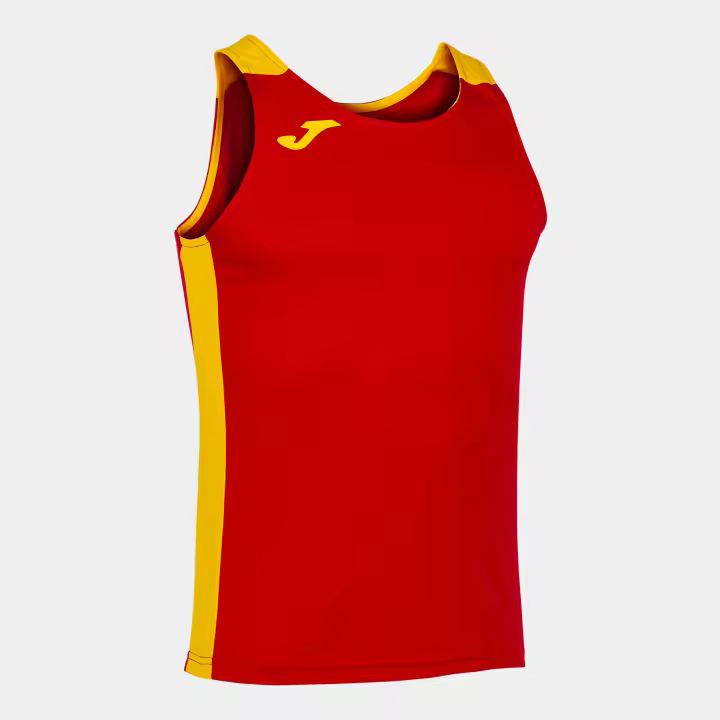 Camiseta S/M Hombre JomaRecord II 102222 Rojo Amarillo 609 Transpirable - 1