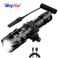 Linterna Táctica LED De Alta Potencia Para Caza Y Exteriores Lámpara Fuerte Recargable USB Luz Nocturna De Escuadrilla Resistente Al Agua - details 0
